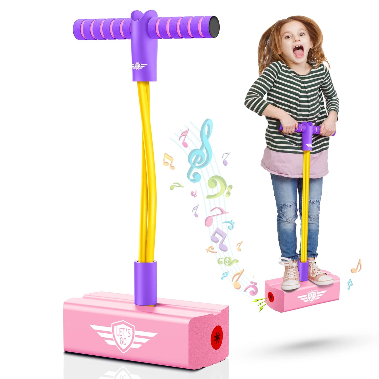 CUUGO LET'S GO! CG Jumping Promotes Growing Taller- Pogo Stick Foam Pogo Jumper for Kids, Toys for 3-12 Yea...