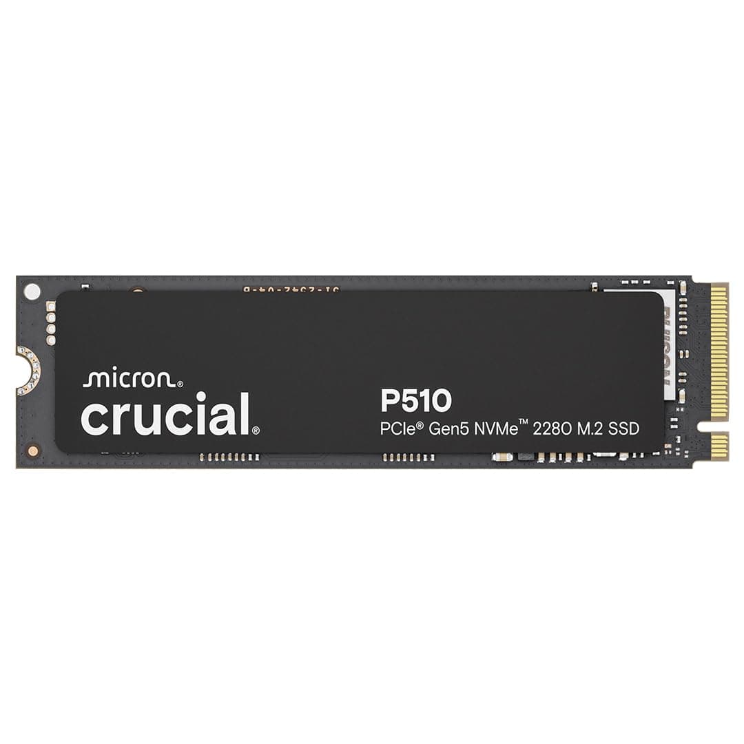 Crucial P510 PCIe Gen5 NVMe 1TB SSD, Up to 11,000MB/s, TLC NAND, Laptop & Desktop (PC) Compatible, for Gamers & Creatives,...
